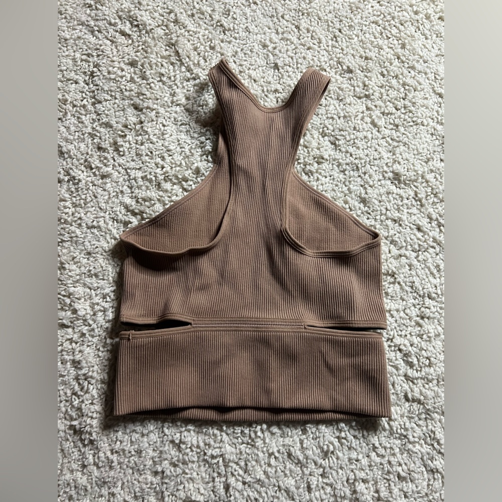 Women’s Ribbed Brown Tank Top Apricot Lane NWT - Picture 6 of 7
